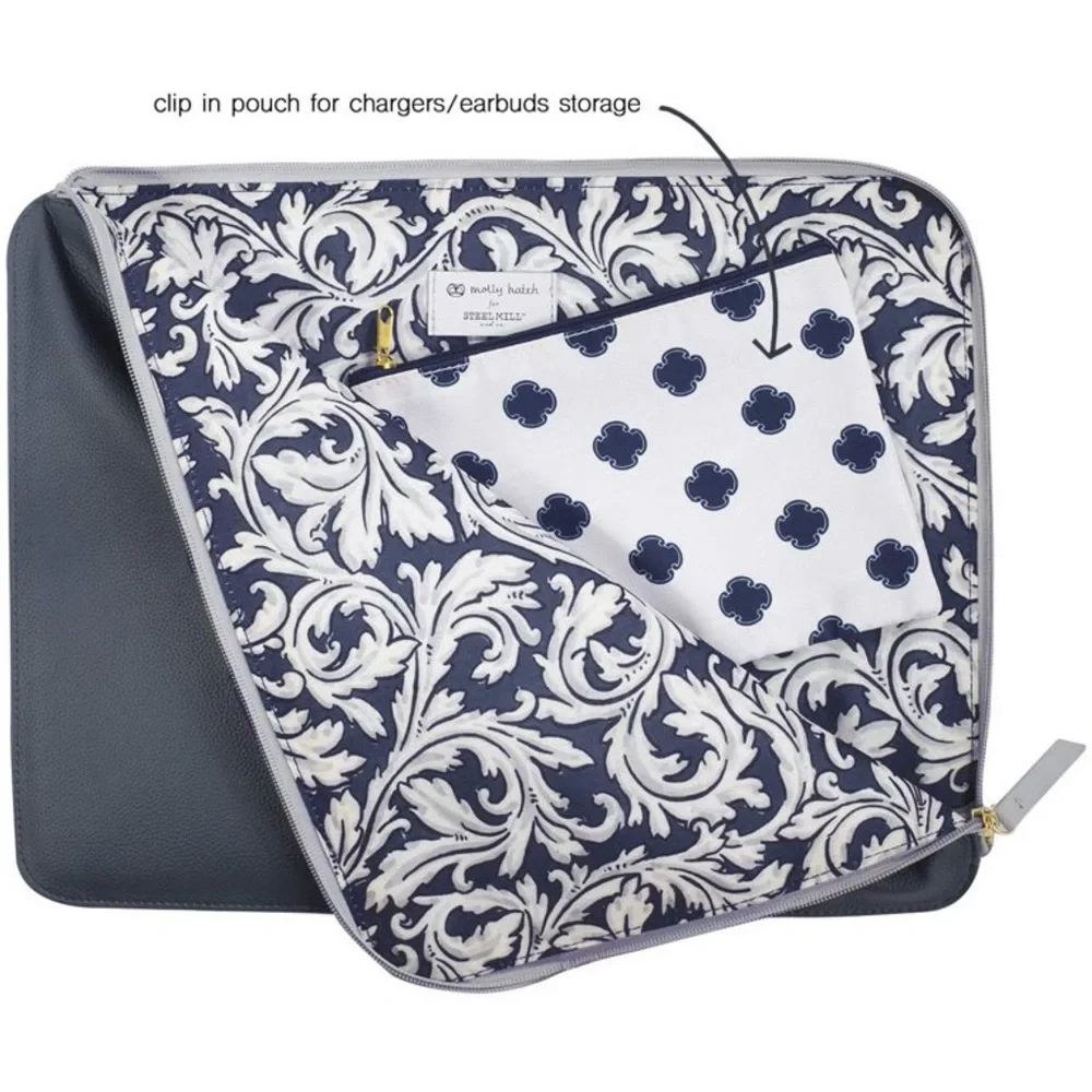 Molly Hatch Padded Laptop Bag with Storage Pouch